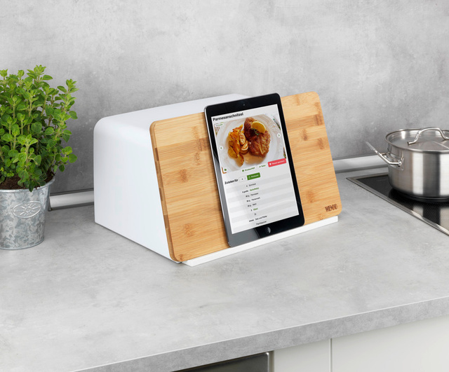 Cutie pentru paine cu tocator din lemn de bambus KUBO, WENKO