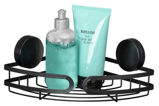 PAVIA Static-Loc raft de colt de dus, negru, Wenko