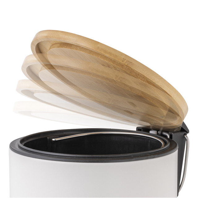 Coș de gunoi cu închidere moale, bambus, 3 l, MOBELLE