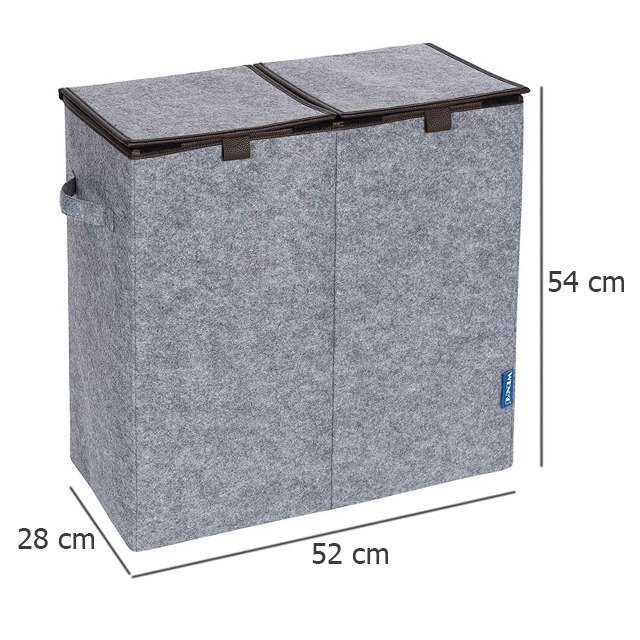 Coș de rufe 2 compartimente DUO, 82 L, WENKO