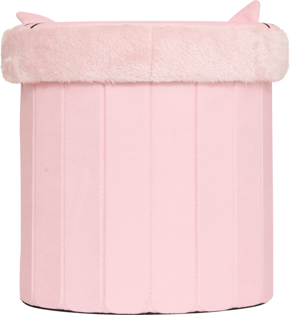 Puf roz pink pentru copii ANOKI, Ø 30 cm