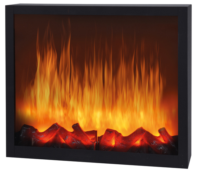 Semineu electric LED, decor de Craciun alimentat la retea, 41 x 25 cm