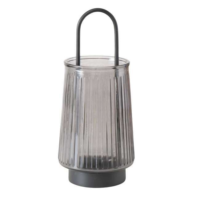 Sfeșnic din sticlă cu mâner IVER, 25,5 cm