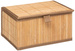Set coșuri cu capac, bambus, 3 buc