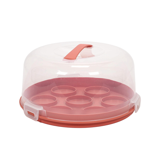 Cutie portabila pentru tort sau briose, Ø 25 x 14 cm