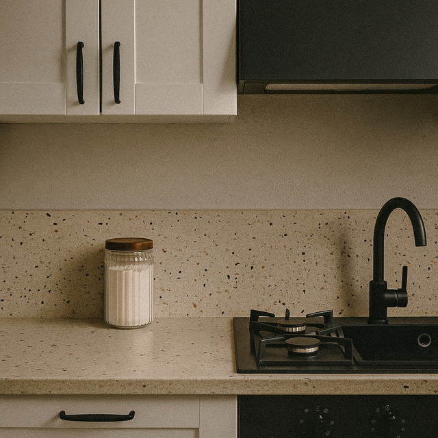 Recipient din sticlă pentru alimente HARMONY cu capac din lemn, 1000