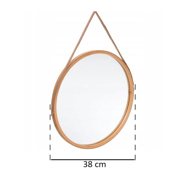 Oglinda decorativa, rotunda, suspendata, Ø 38 cm