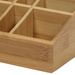 Organizator pentru cosmetice, din bambus, natural, 17 x 10 x 8 cm