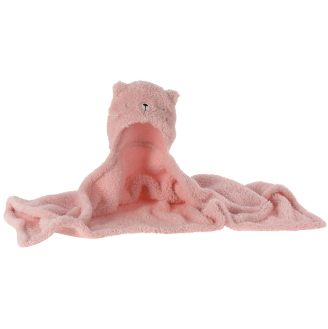 Hanorac cu gluga pentru copii Teddy, cu urechi, 70 x 100 cm