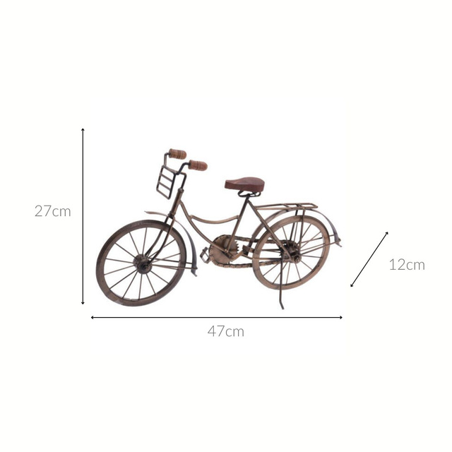 Decorare retro cu bicicletă, 47 x 12 x 27 cm