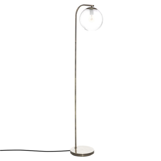 Lampadar cu abajur rotund NIGHT GOLD, 153 cm
