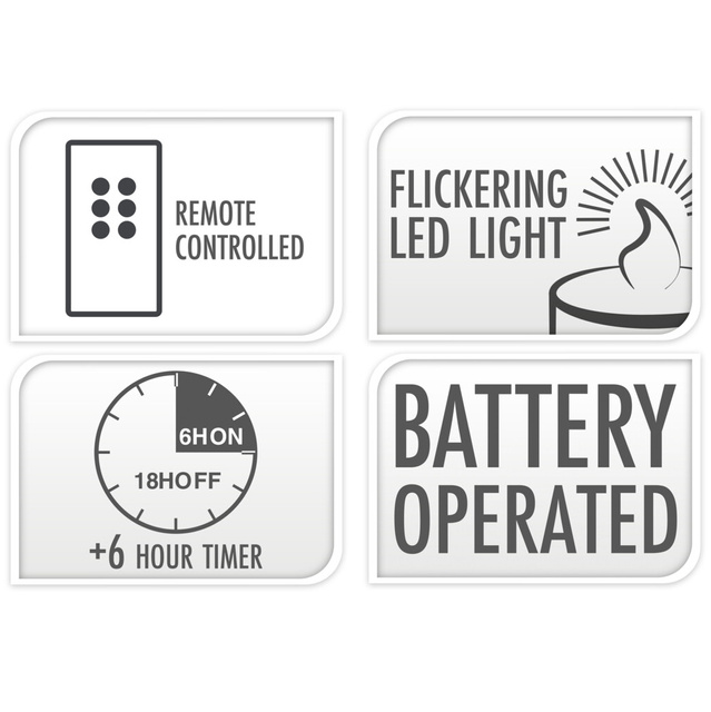 Lumânări de masă din ceară cu LED, 27 cm