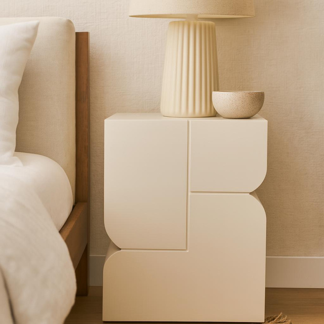 Masa auxiliară HUE, 30,5 x 20 x 42,5 cm, bej