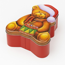 Cutie pentru prăjituri VINTERA motiv sărbătoresc, Urs, 1,7 l, ursuleț