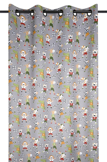 Draperie cu inele MARACANA minge de fotbal, 140 x 260 cm