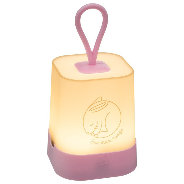 Lampa de noptiera USB, silicon, roz