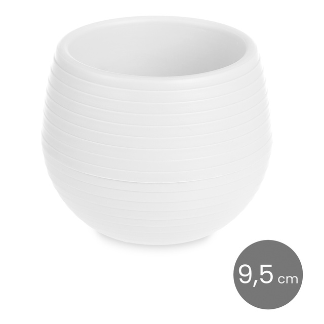 Ghivece pentru flori cu auto-udare, plastic, 3 buc, Ø 10 cm