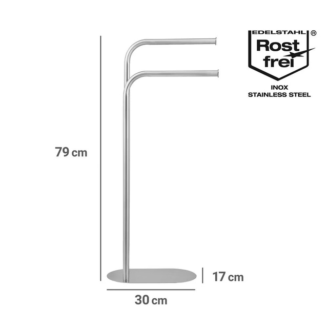 Suport metalic pentru prosoape LEVANTE, înălțime 79 cm
