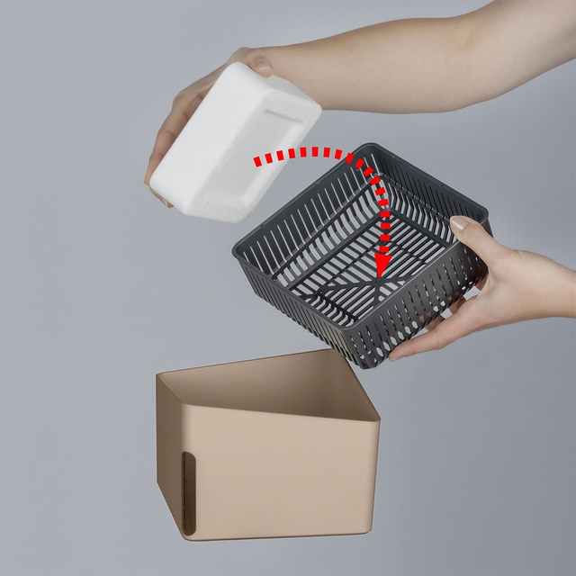 Dezumidificator + cartuș de 0,5 kg - suportă până la 40 m3 de aer, 13 x 13 x 13 cm, WENKO