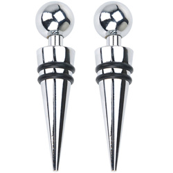 Dop pentru sticle de vin, reutilizabil, metal, 2 buc
