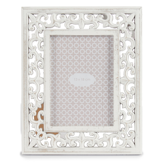 Ramă foto în ramă din lemn decorată LIRA, 19,6 x 11,5 x 24,5 cm