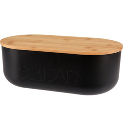 Cutie de paine cu capac din bambus, 35 x 19 x 12 cm