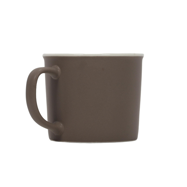 Cana din portelan cu maner NATURE, 380 ml, taupe