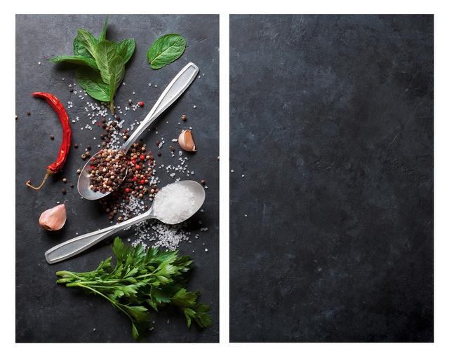 Set 2 placi protectoare pentru aragaz Basil, Sticla, 52x30 cm, ALLSTAR