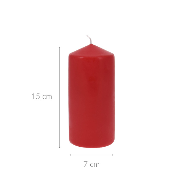 Lumânare cilindrică din parafină, Ø 7 x 15 cm