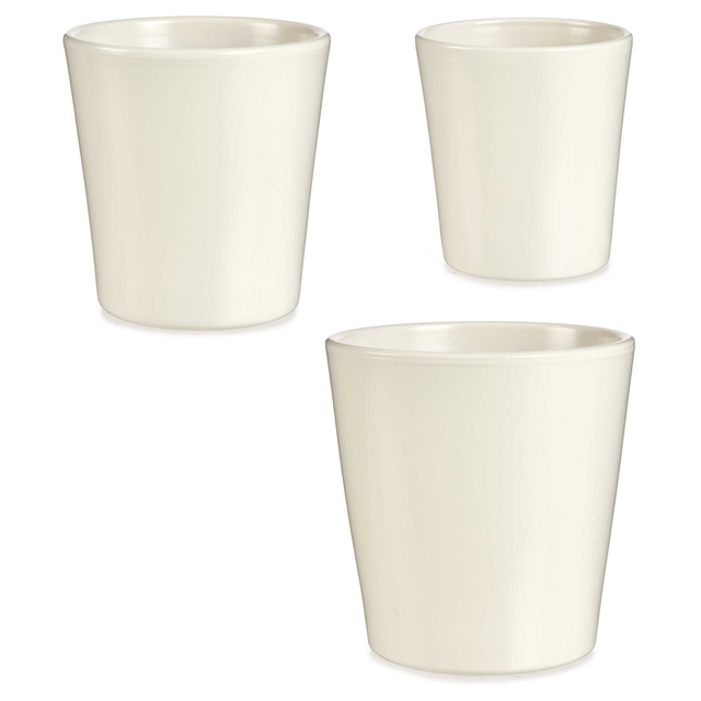 Măști albe pentru ghivece SIMON, 3 bucăți