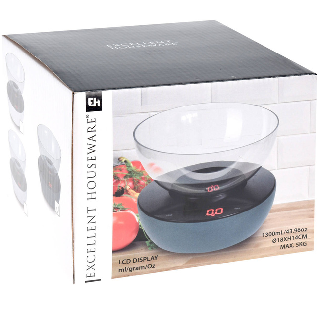 Cantar electronic de bucatarie, cu vas de 1,3 L