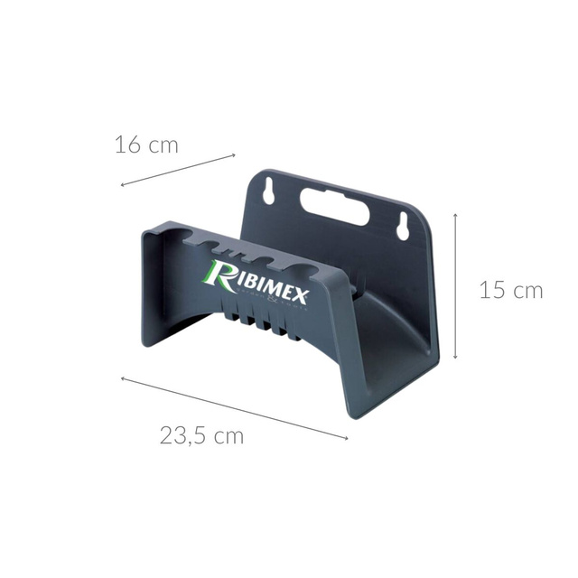 Suport de perete din plastic pentru furtun de gradina RIBIMEX, 15 x 23,5 x 16 cm