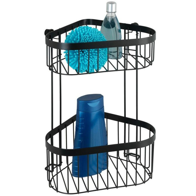 Raft baie cu două niveluri Classic Plus, Negru, 33x23,5x18,5 cm, WENKO