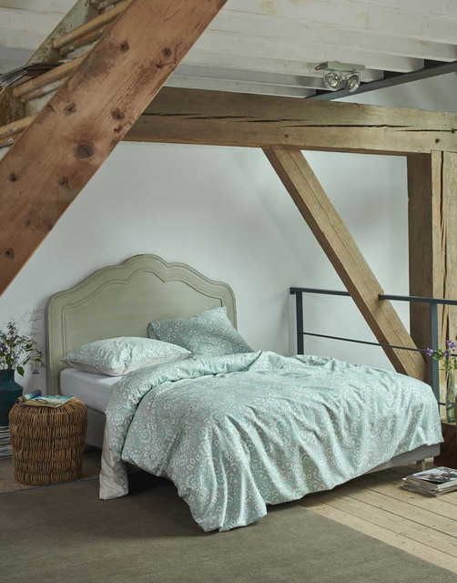 Set de lenjerie din bumbac satinat de culoare turcoaz, 200 x 220 cm, Esprit,