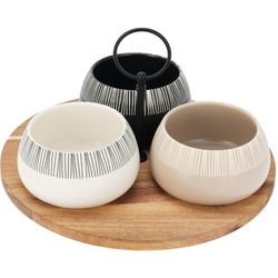 Boluri pentru gustări RORI, 3 bucăți + tavă cu mâner