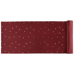 Culoar din velur pentru masă, 35 x 100 cm, cu stele aurii, roșu