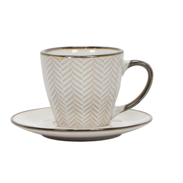 Cana pentru cafea sau ceai cu farfurioară DUNE, 210 ml