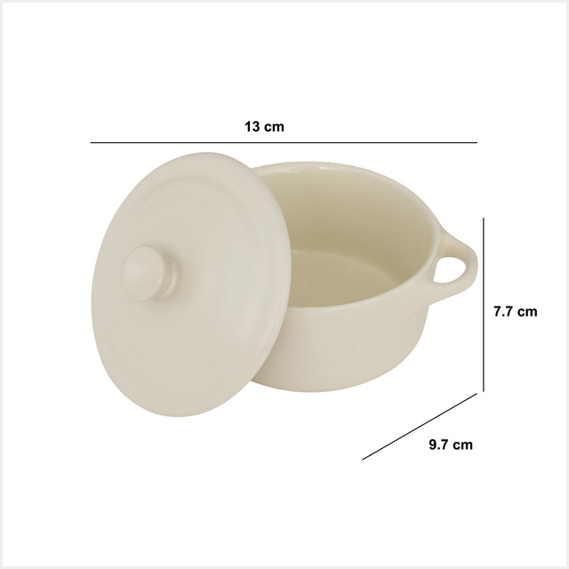 Vas ceramic pentru copt, 13 × 9,7 × 7,7 cm