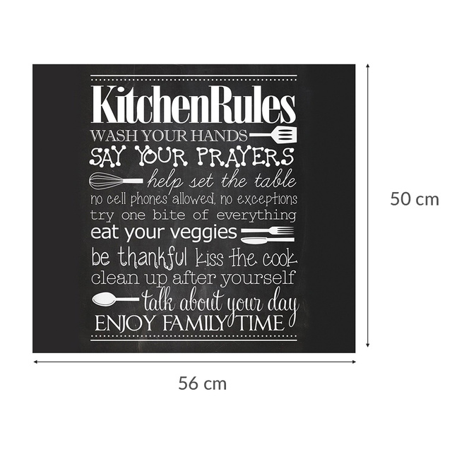 Placă de protecție din sticlă KITCHEN RULES pentru aragaz – mare, ZELLER, model 7