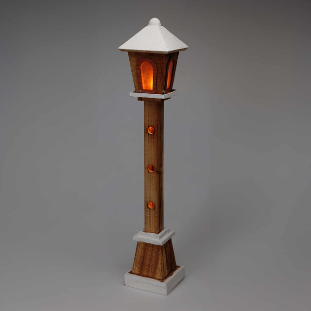 Figurină din lemn de brad cu LED Lanternă, 75 cm