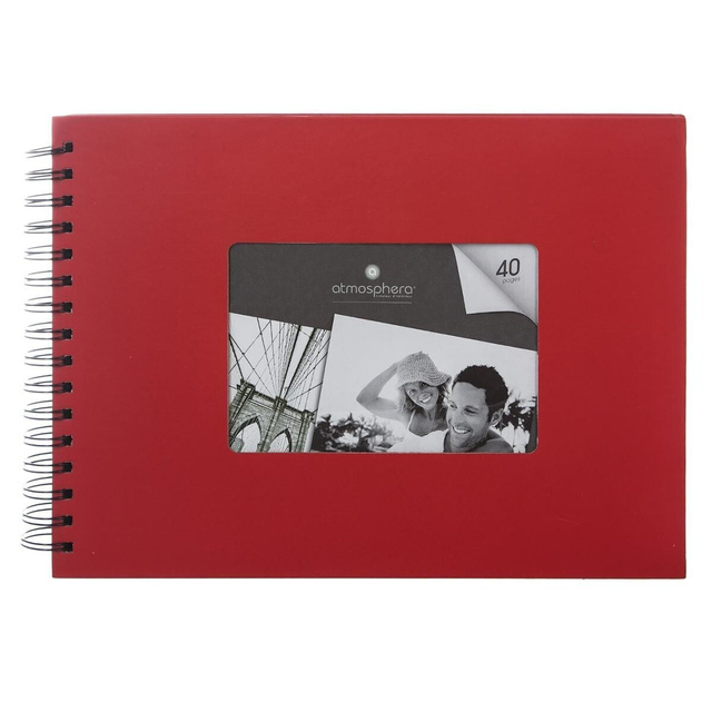 Album pentru 160 de fotografii, pe spirală, roșu