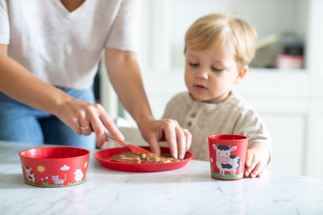 Set de prânz pentru copii, din material organic, KOZIOL