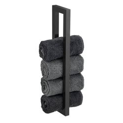 Suport prosoape, otel, negru mat, REITANI, WENKO