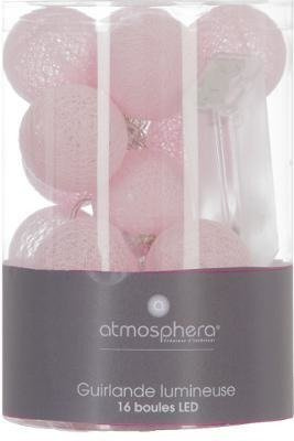 Ghirlandă cu bile de bumbac LED, 16 lumini, 240 cm