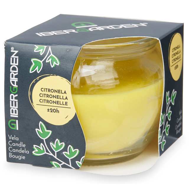 Lumanare impotriva tantarilor, borcan, citronela, 20 de ore de ardere