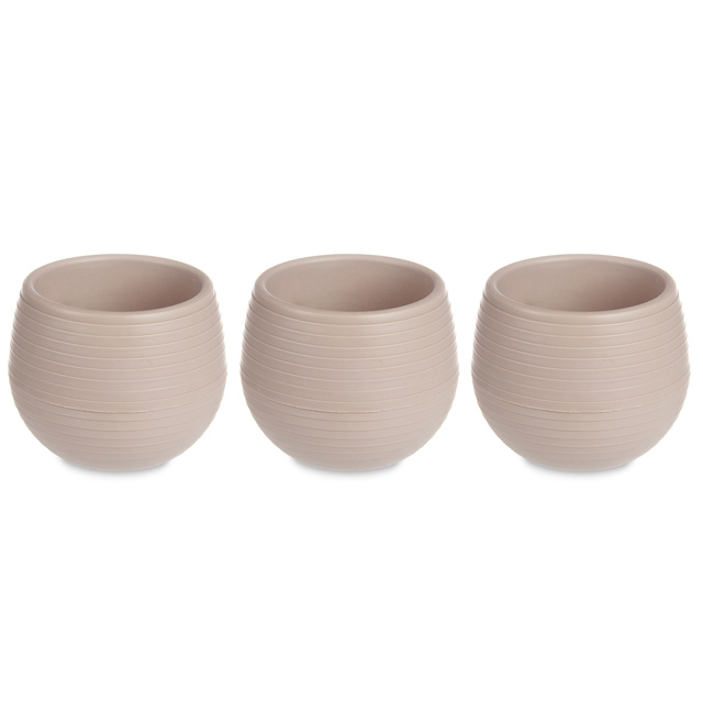 Ghivece de flori cu auto-udare, plastic, 3 buc, Ø 14 cm