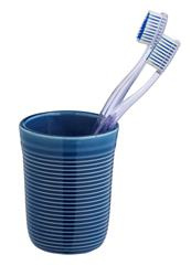 Suport periuta de dinti SADA, ceramica, bleumarin, Ø 8 cm, Wenko