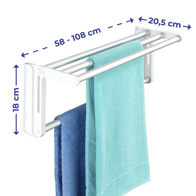 Suport telescopic, uscător pentru haine