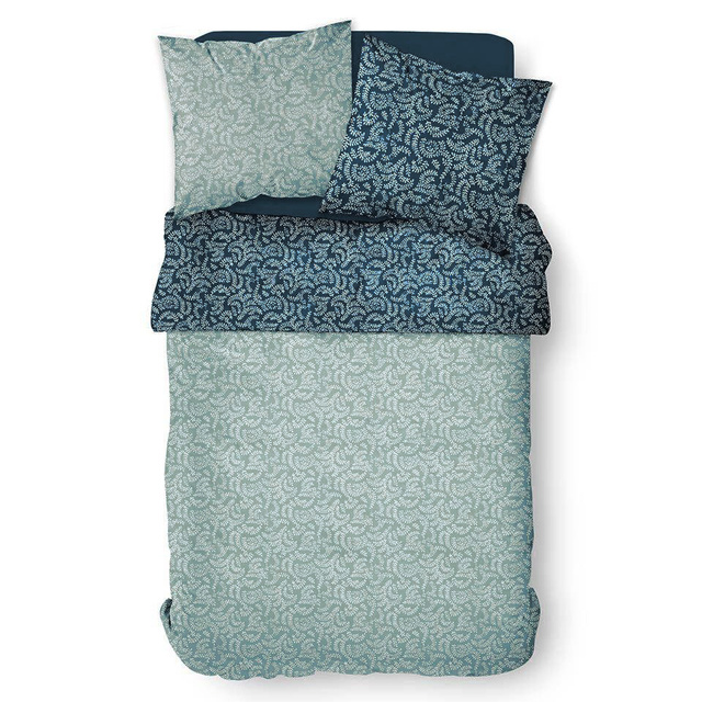 Lenjerie de pat din bumbac reversibila, 220 x 240 cm, model floral