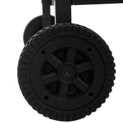 Masa de gradina, mobila pe roti pentru gratar, metal, 90x58x75 cm